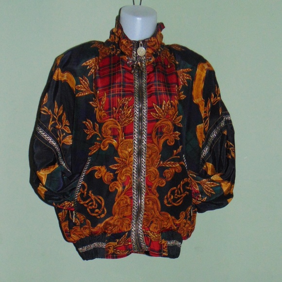 Gallery Jackets & Blazers - Vintage Gallery Black/Gold Bomber Jacket (XS)